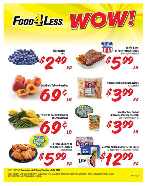 Preview the Food 4 Less Weekly Ad Circular. Get Food 4 Less this week Ad, and save with this discount grocery retailer sale prices, digital coupons, grocery specials and deals. Weekly Ads valid for Chicago area. You can find the ad for your Food 4 Less region or affiliate store here. Food 4 Less offers Deli & Bakery products, Party Platters, …